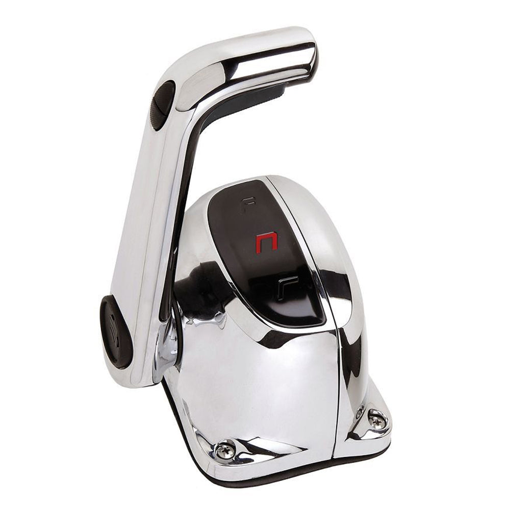 UflexSingle Lever Top Mount Control w/Neutral Lock  Trim Switch - Chrome - Deckhand Marine Supply