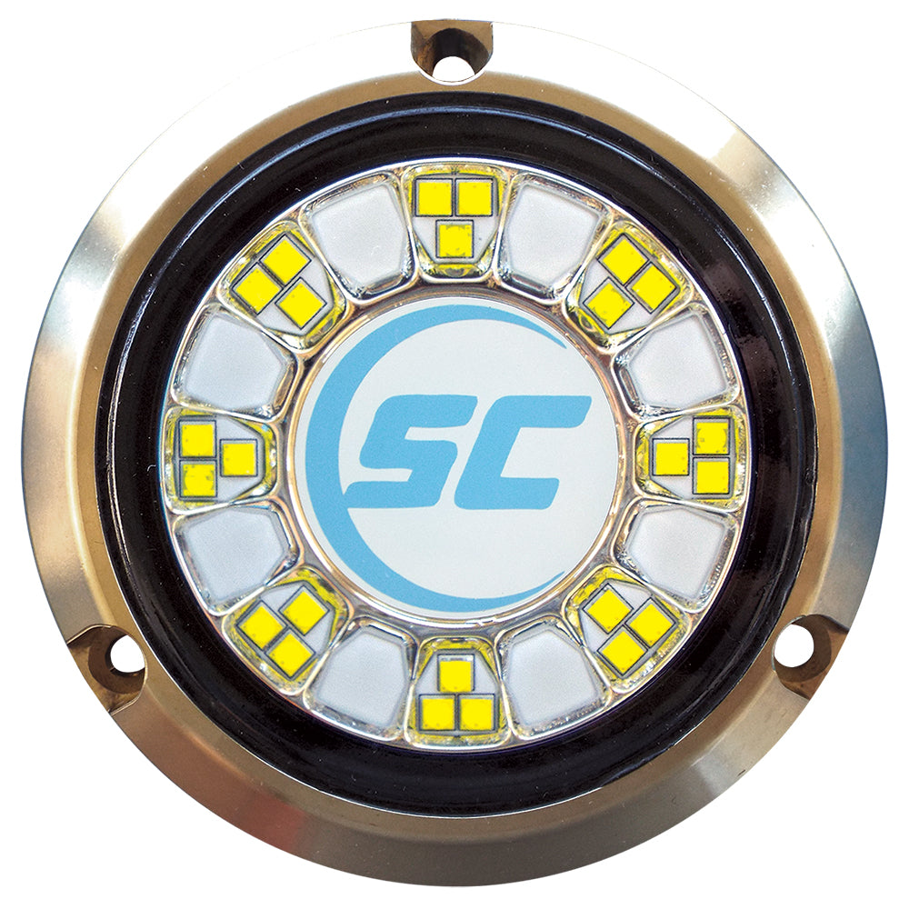 Shadow-Caster SCR-24 Bronze Underwater Light - 24 LEDs - Bimini Blue/Great White - Deckhand Marine Supply