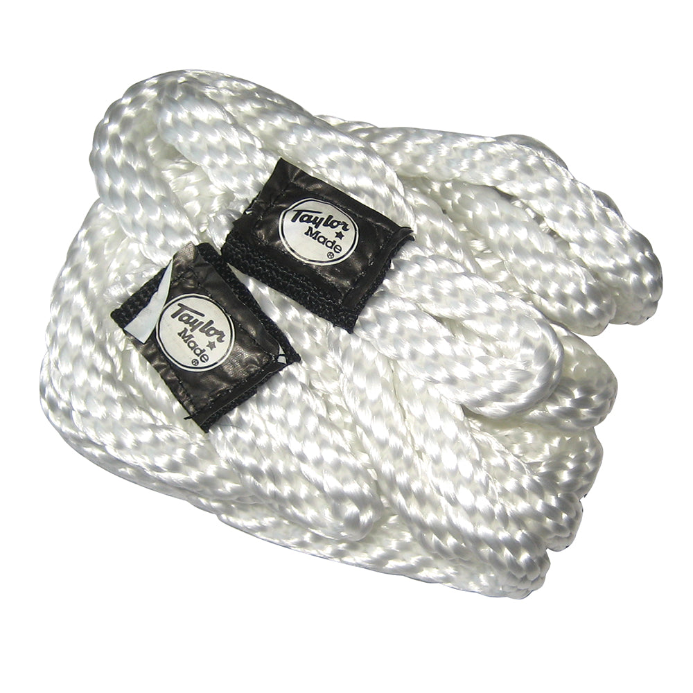 Taylor Made Fender Loc Fender Lines - 3/8" x 72" - Pair - White - Deckhand Marine Supply