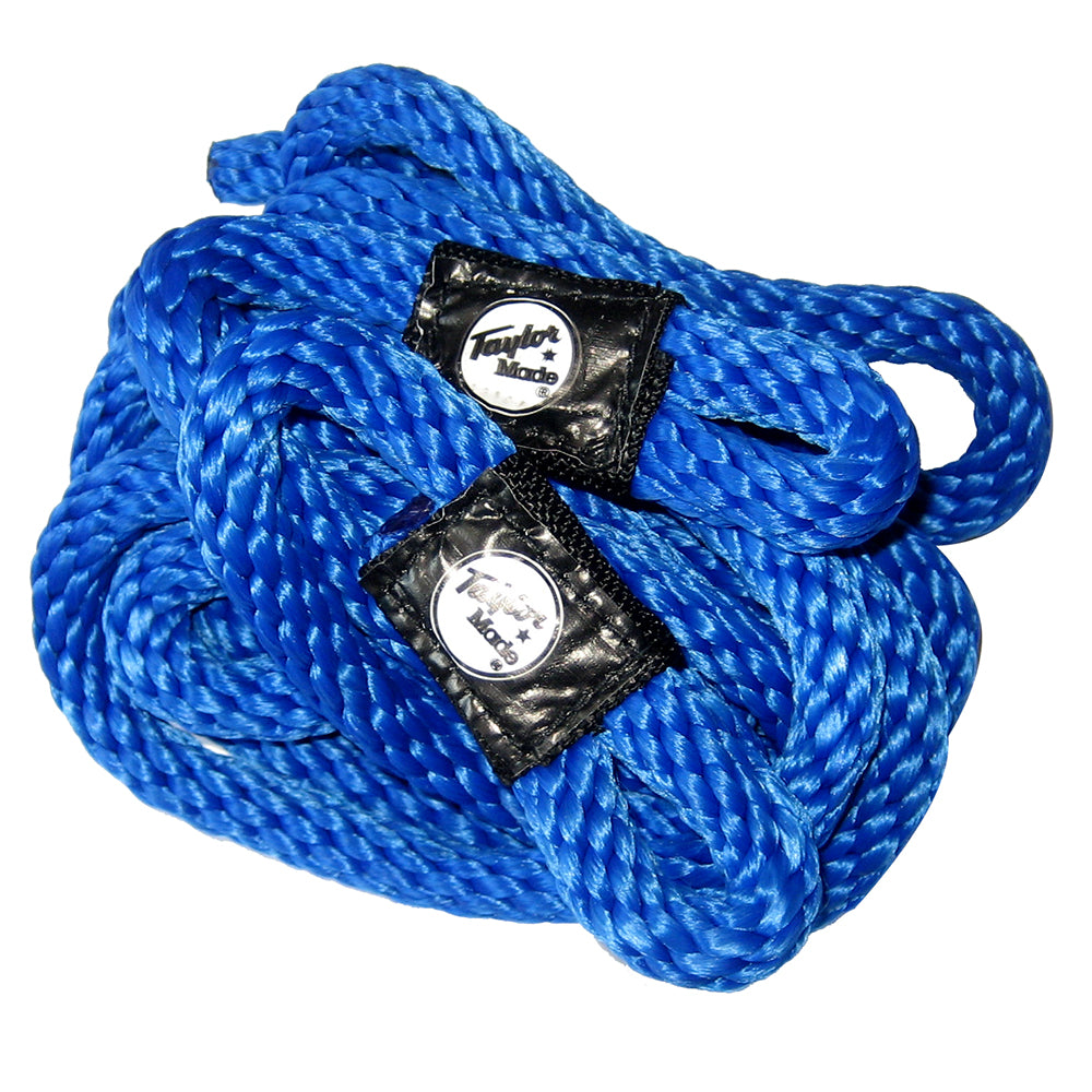 Taylor Made Fender Loc Fender Lines - 3/8" x 72" - Pair - Blue - Deckhand Marine Supply