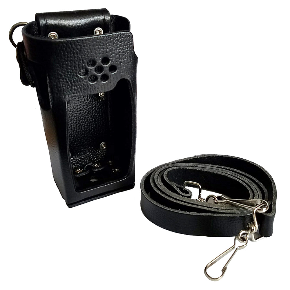 Standard Horizon Leather Case w/Belt Loop  Shoulder Strap - Deckhand Marine Supply