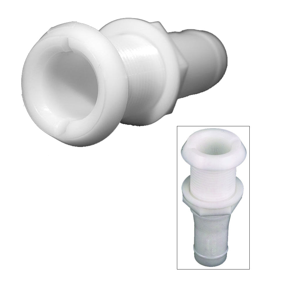 Perko 3/4" Thru-Hull Fitting f/Hose - Plastic Narrow Flange - Deckhand Marine Supply