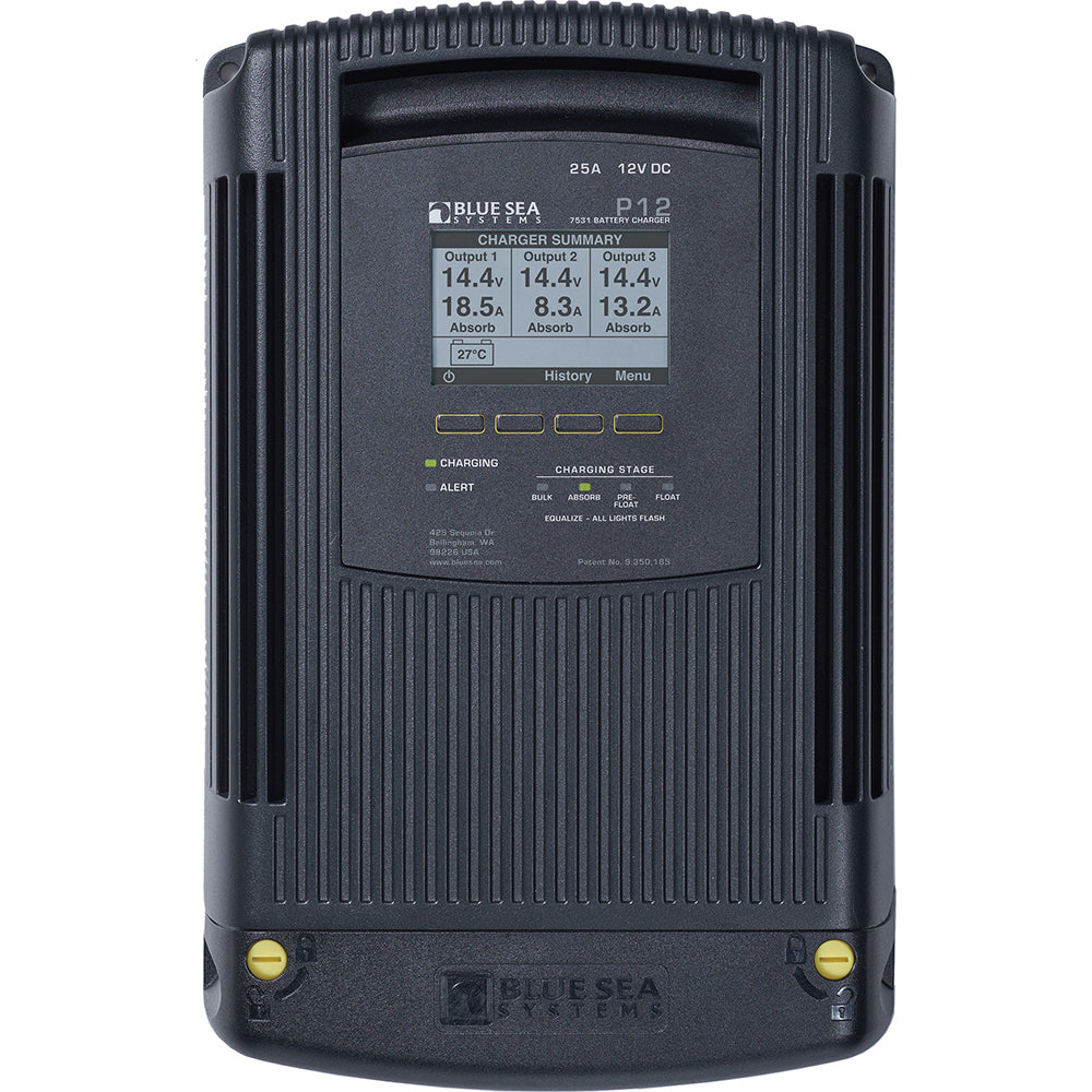 Blue Sea 7531 P12 Battery Charger - 12V DC 25A - Deckhand Marine Supply