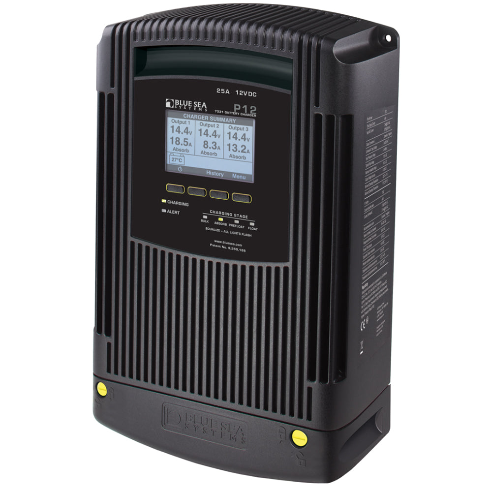 Blue Sea 7531 P12 Battery Charger - 12V DC 25A - Deckhand Marine Supply