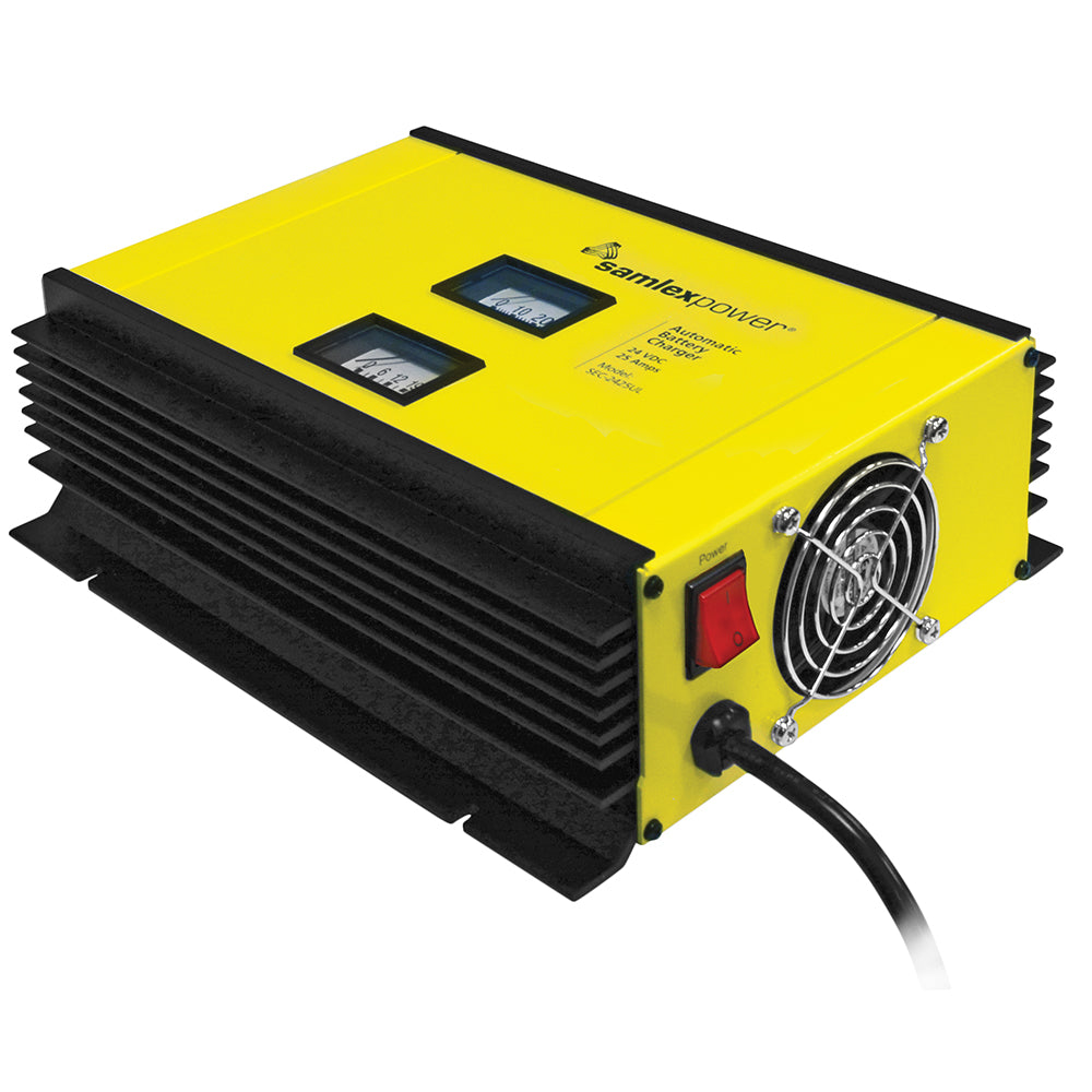 Samlex 25A Battery Charger - 24V - 2-Bank - 3-Stage w/Dip Switch  Lugs - Includes Temp Sensor - Deckhand Marine Supply