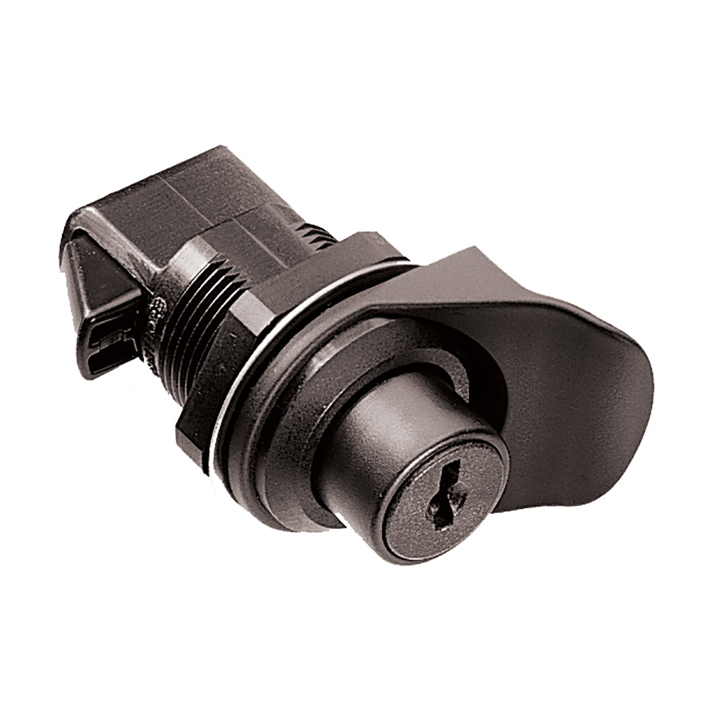 Southco Keylocking Flush/Knob Latch - Black Plastic - Deckhand Marine Supply