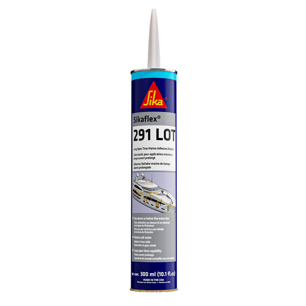 Sika Sikaflex 291 LOT Slow Cure Adhesive  Sealant 10.3oz(300ml) Cartridge - White - Deckhand Marine Supply