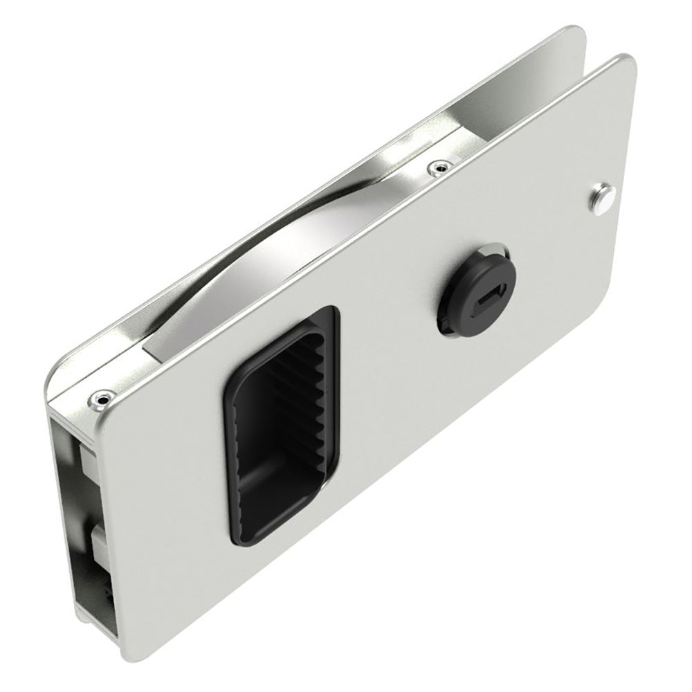 Southco Flush Sliding Door Latch - Square - Aluminum - Deckhand Marine Supply