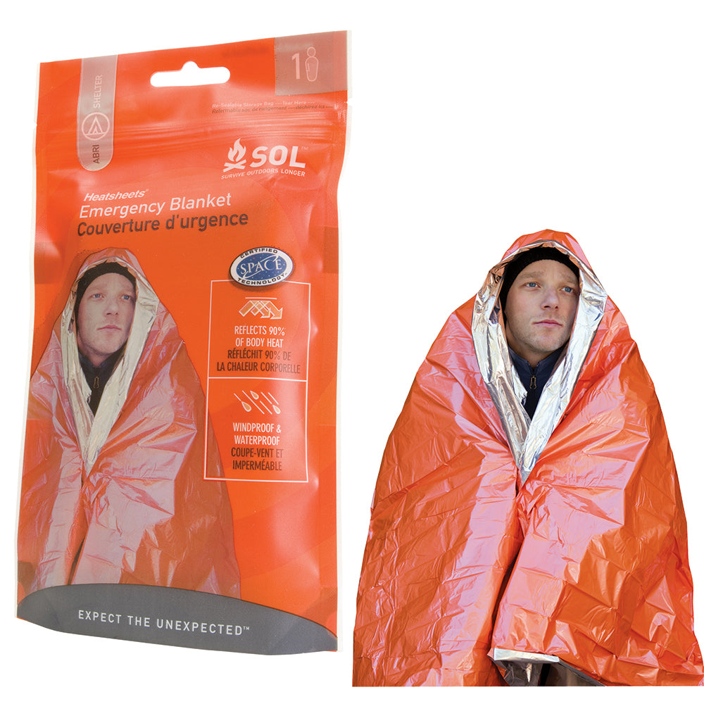 S.O.L. Survive Outdoors Longer Emergency Blanket - Deckhand Marine Supply