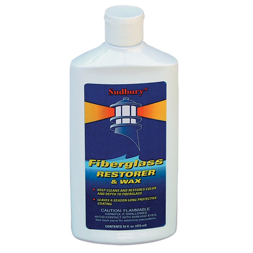Sudbury One Step Fiberglass Restorer  Wax - 16oz Liquid - Deckhand Marine Supply