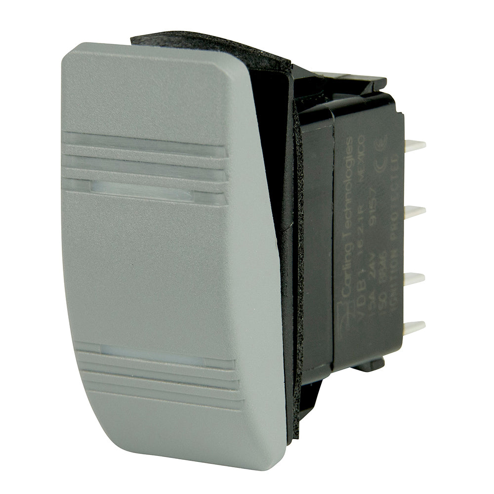 BEP DPDT Contura Switch - 2-Amber LEDs - Gray - ON/ON - Deckhand Marine Supply