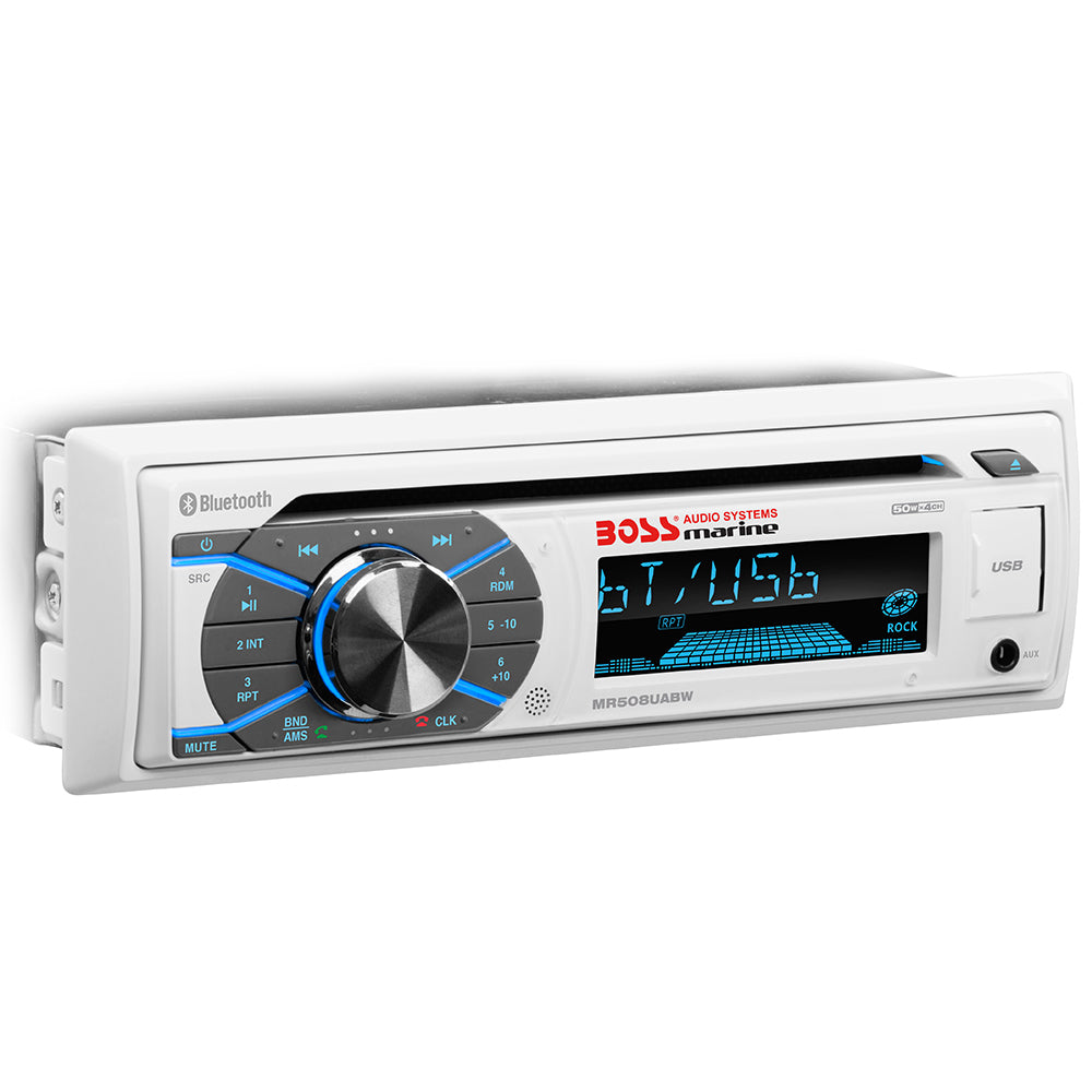 Boss Audio MR508UABW Marine Stereo w/AM/FM/CD/BT/USB - Deckhand Marine Supply