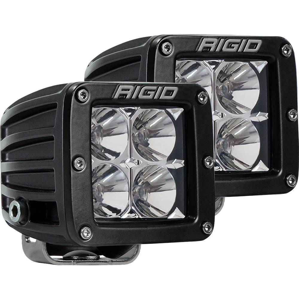RIGID Industries D-Series PRO Hybrid-Flood LED - Pair - Black - Deckhand Marine Supply