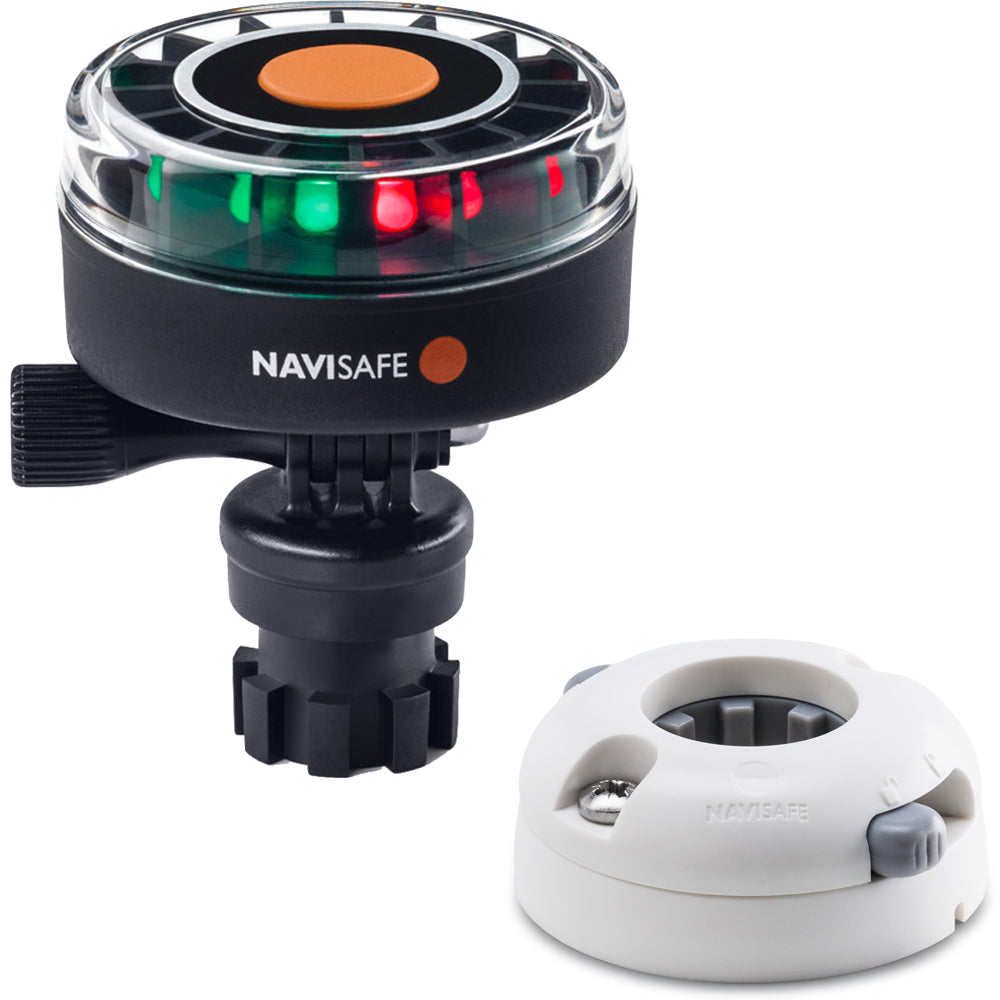 Navisafe Navilight 2NM Tricolor w/Navimount Base  Horizontal Mount - White - Deckhand Marine Supply