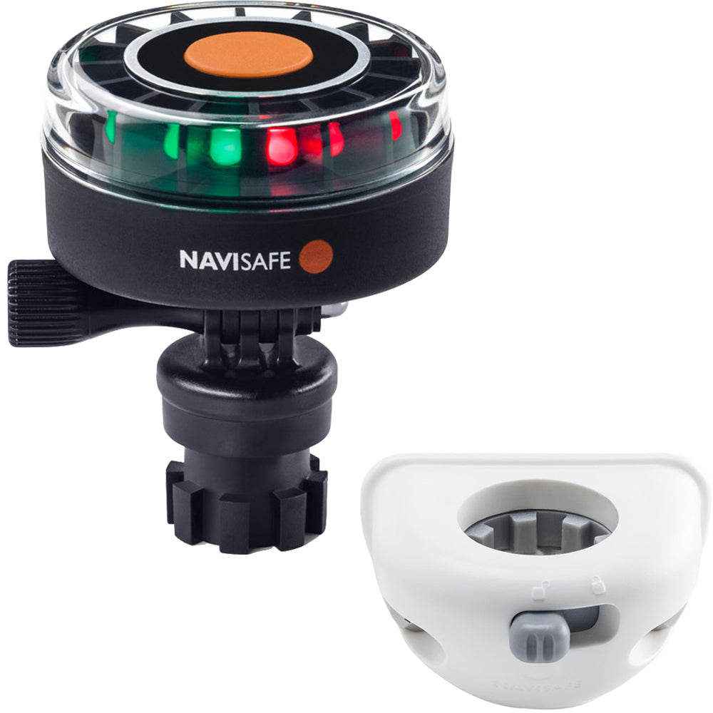Navisafe Navilight 2NM Tricolor w/Navimount Base  Vertical Mount - White - Deckhand Marine Supply