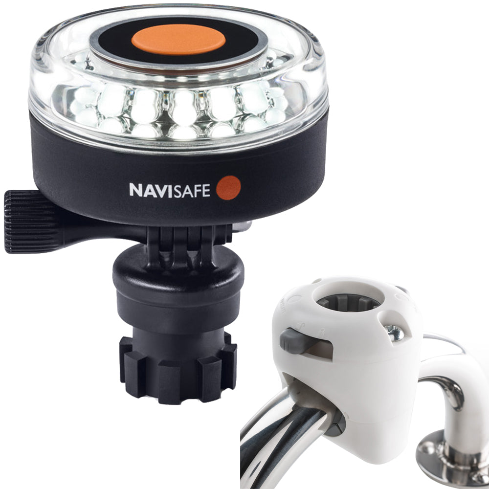 Navisafe Navilight 360 2NM White w/Navimount Base  Rail Mount - White - Deckhand Marine Supply