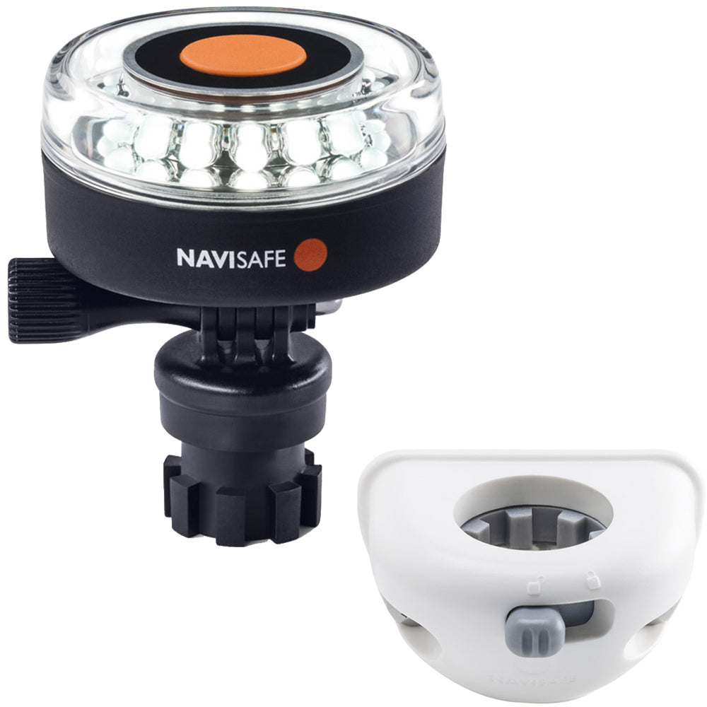 Navisafe Navilight 360 2NM White w/Navimount Base  Vertical Mount - White - Deckhand Marine Supply