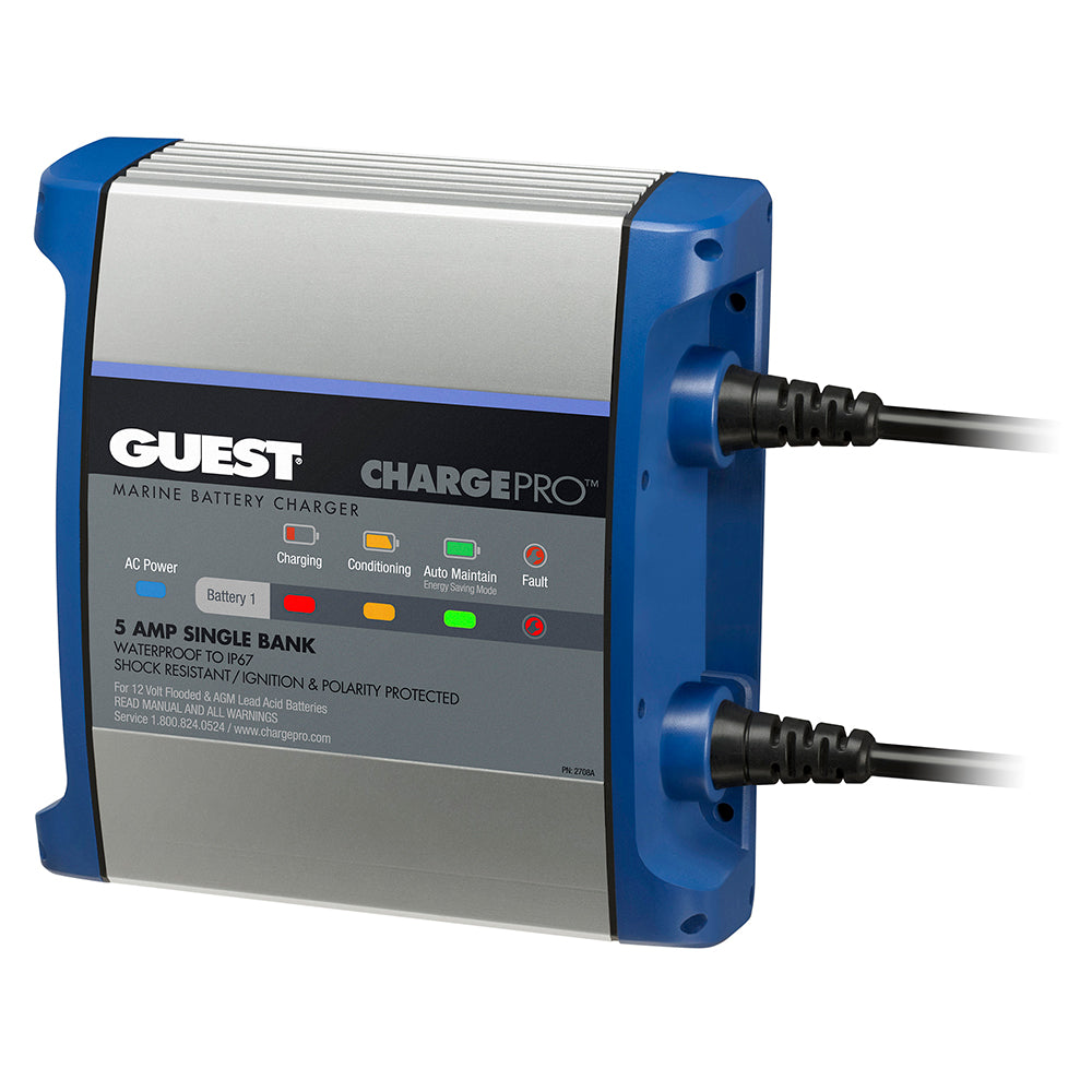 Guest On-Board Battery Charger 5A / 12V - 1 Bank - 120V Input - Deckhand Marine Supply