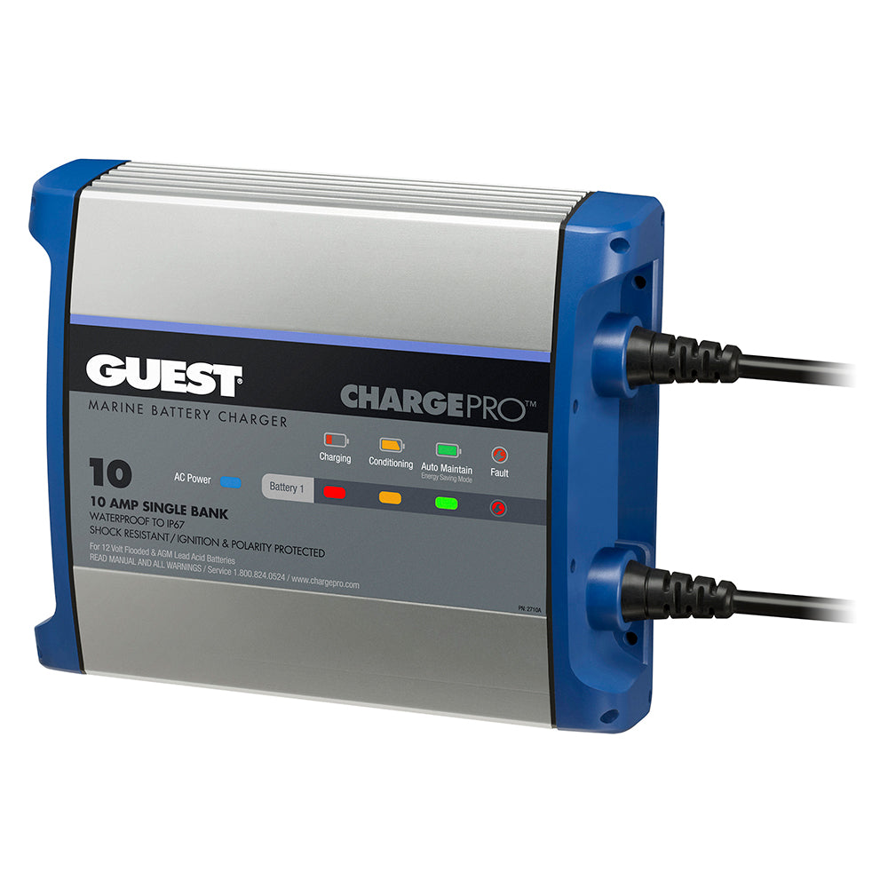 Guest On-Board Battery Charger 10A / 12V - 1 Bank - 120V Input - Deckhand Marine Supply