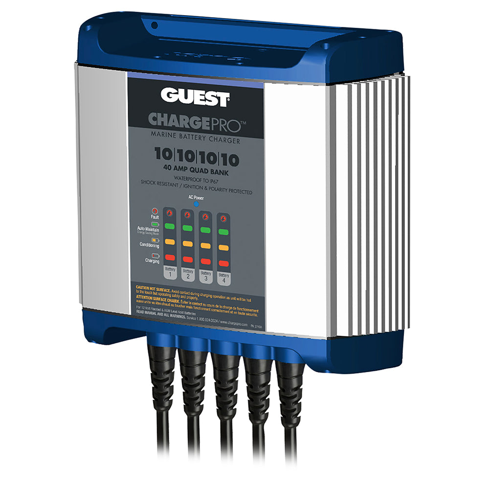 Guest On-Board Battery Charger 40A / 12V - 4 Bank - 120V Input - Deckhand Marine Supply