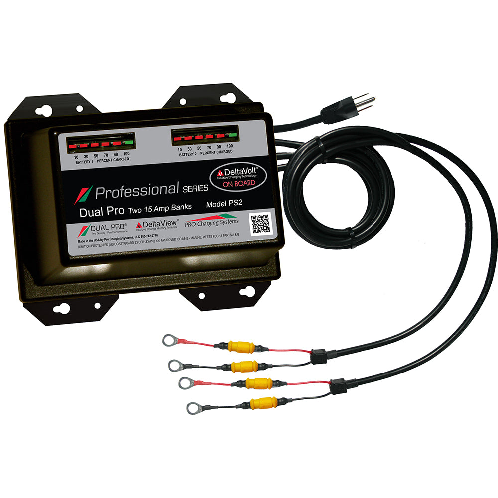 Dual Pro Professional Series Battery Charger - 30A - 2-15A-Banks - 12V/24V - Deckhand Marine Supply