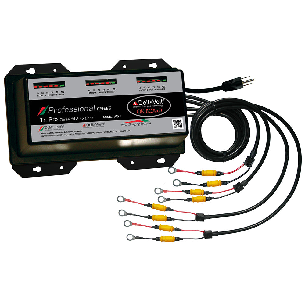 Dual Pro Professional Series Battery Charger - 45A - 3-15A-Banks - 12V-36V - Deckhand Marine Supply