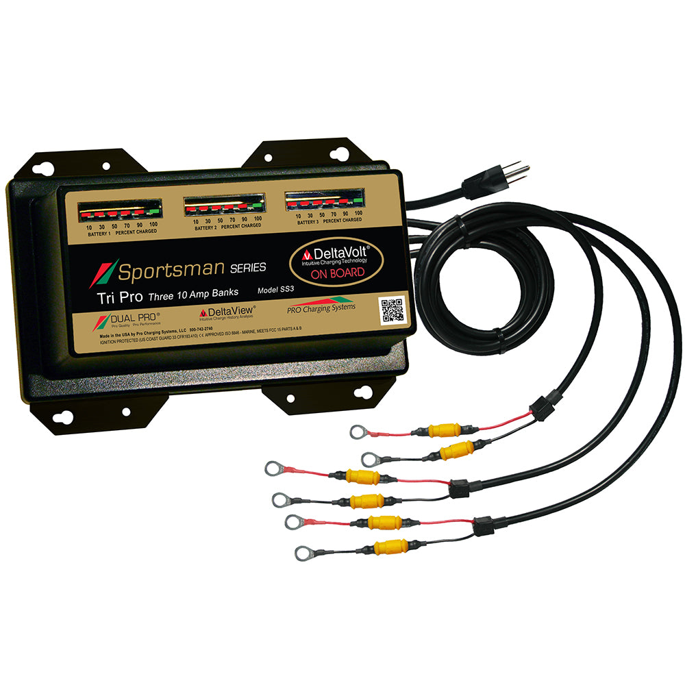 Dual Pro Sportsman Series Battery Charger - 30A - 3-10A-Banks - 12V-36V - Deckhand Marine Supply