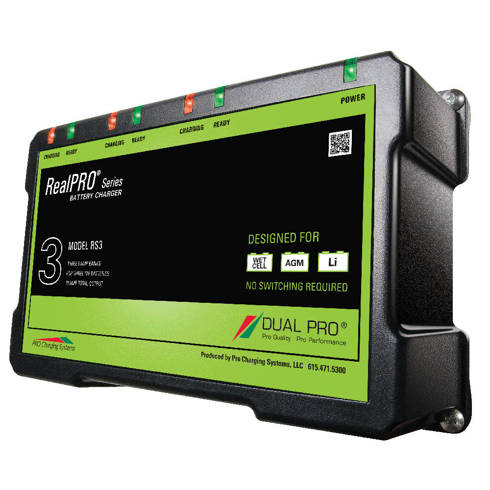 Dual Pro RealPRO Series Battery Charger - 18A - 3-6A-Banks - 12V-36V - Deckhand Marine Supply