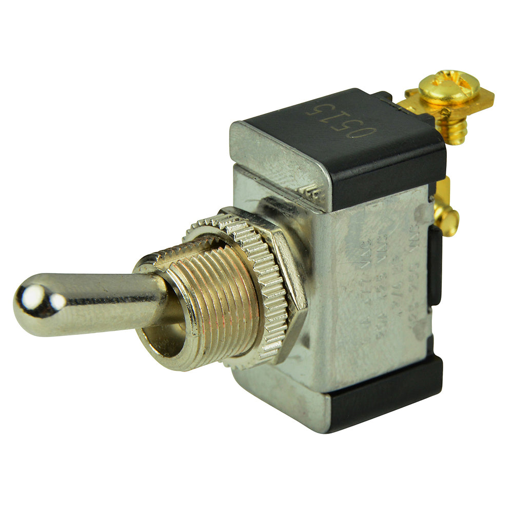 BEP SPST Chrome Plated Toggle Switch -OFF/(ON) - Deckhand Marine Supply