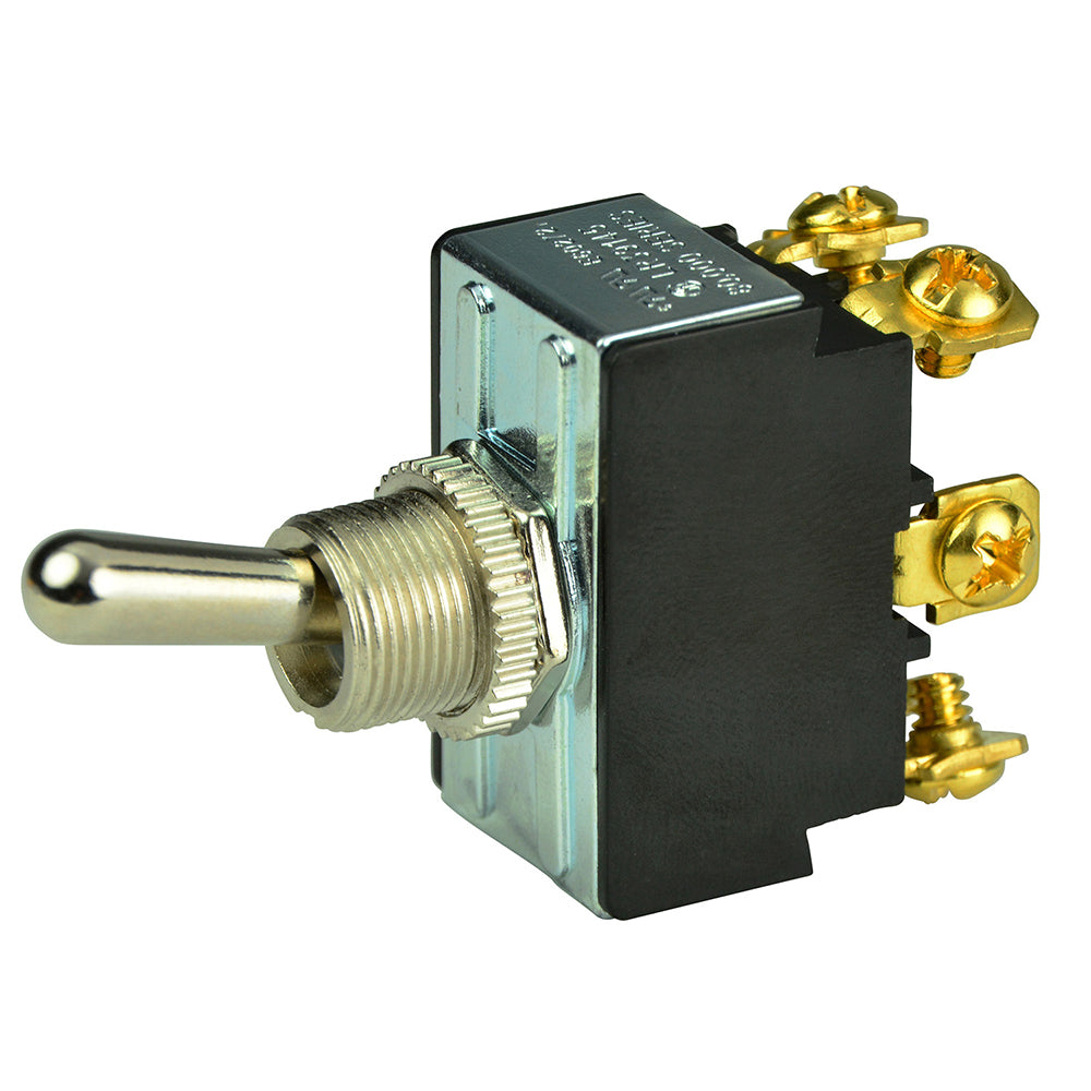 BEP DPDT Chrome Plated Toggle Switch - ON/OFF/ON - Deckhand Marine Supply