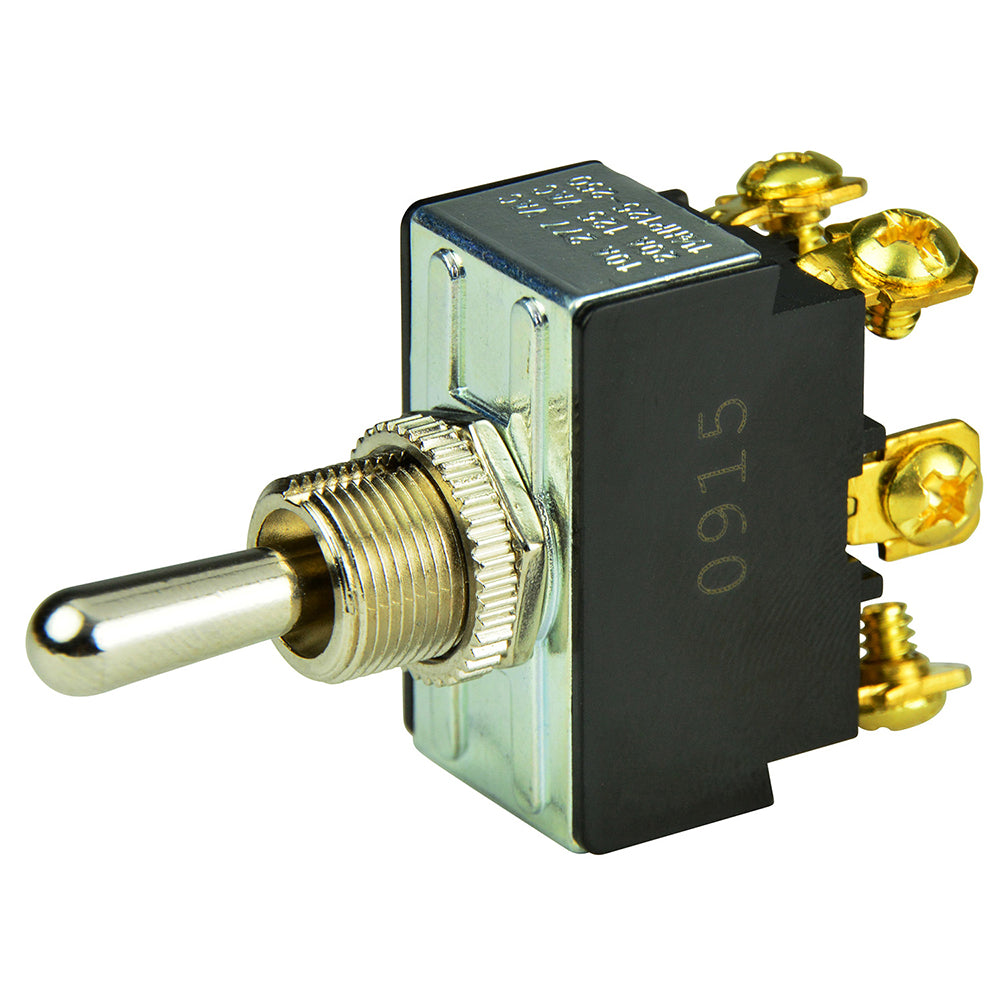 BEP DPDT Chrome Plated Toggle Switch - (ON)/OFF/(ON) - Deckhand Marine Supply