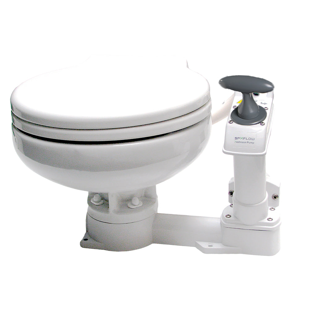 Johnson Pump AquaT Manual Marine Toilet - Super Compact - Deckhand Marine Supply