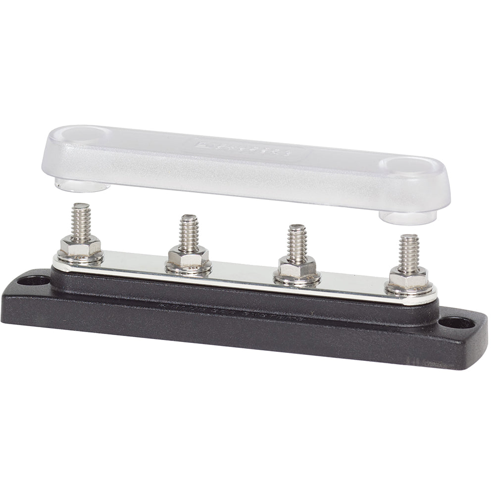 Blue Sea 2307 Common 150A BusBar - (4) 1/4"-20 Studs w/Cover - Deckhand Marine Supply