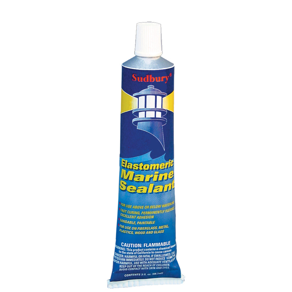 Sudbury Elastomeric 3 oz (89ml) Sealant Tube - White - Deckhand Marine Supply