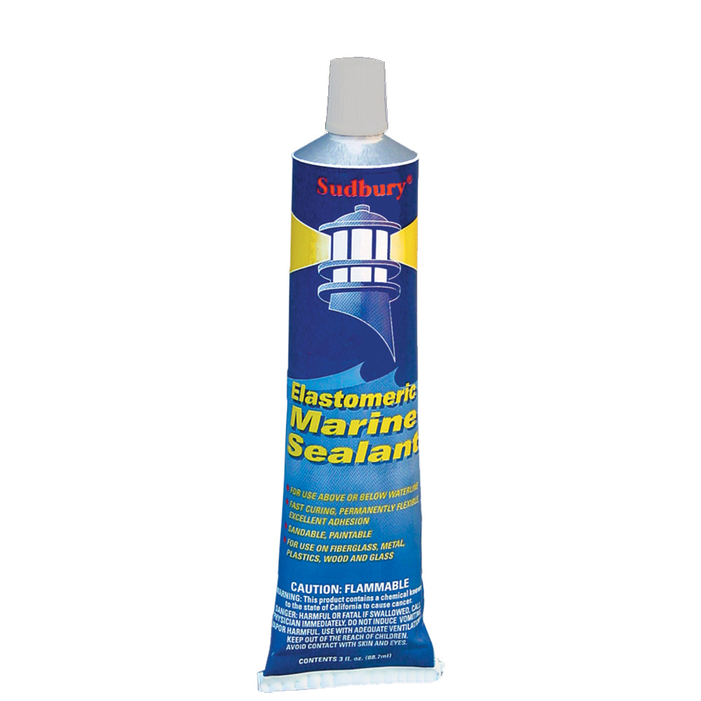 Sudbury Elastomeric 3 oz (89ml) Sealant Tube - Clear - Deckhand Marine Supply
