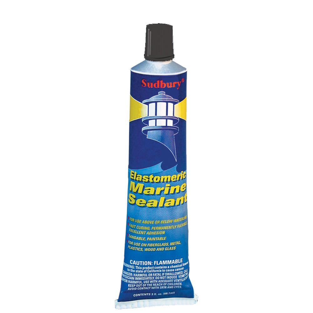 Sudbury Elastometric 3 oz (89ml) Sealant Tube - Black - Deckhand Marine Supply