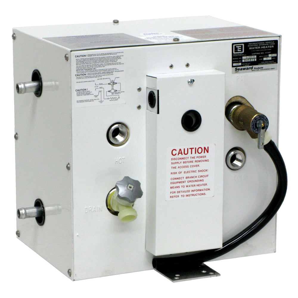 Whale Seaward 3 Gallon Hot Water Heater w/Side Heat Exchanger - White Epoxy - 120V - 1500W - Deckhand Marine Supply