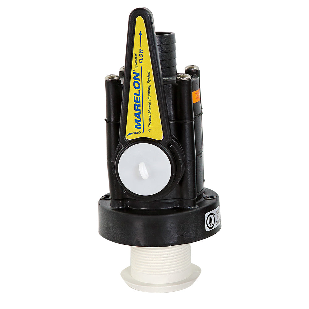 Forespar Marelon Full-Flow Seacock  1-1/2" Mushroom Through-Hull - Deckhand Marine Supply