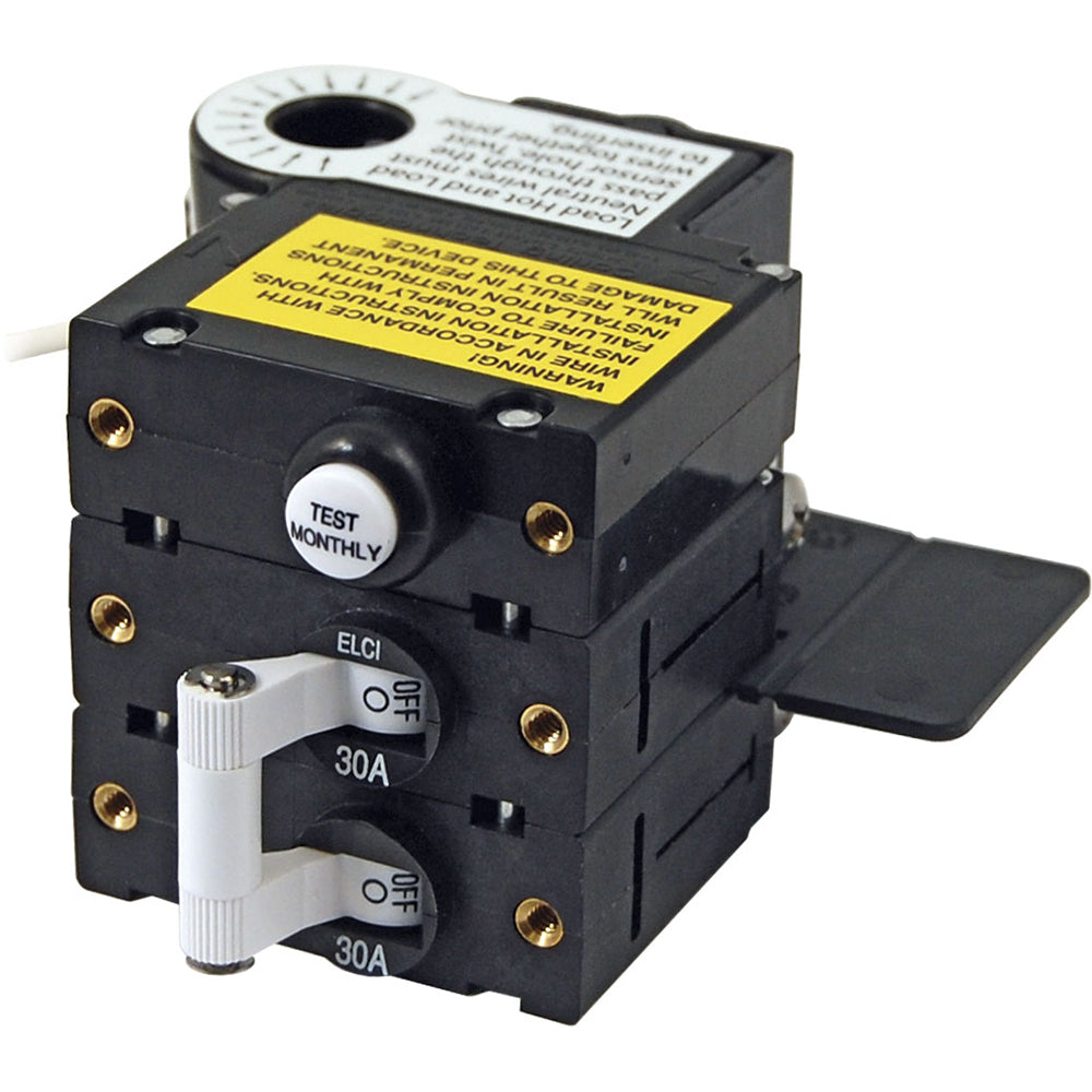 Blue Sea A-Series ELCI Main Circuit Breaker - Double Pole 120V AC 30A - Deckhand Marine Supply