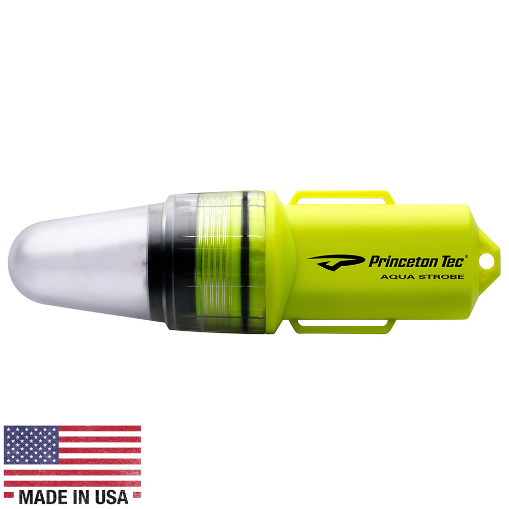 Princeton Tec Aqua Strobe LED - Neon Yellow - Deckhand Marine Supply