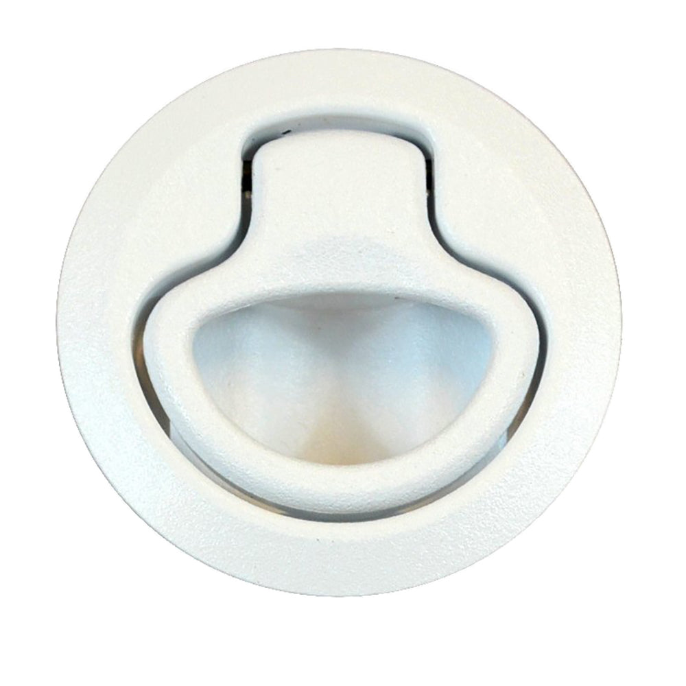 Southco Flush Pull Latch - Pull To Open - Non-Locking White Plastic - Deckhand Marine Supply