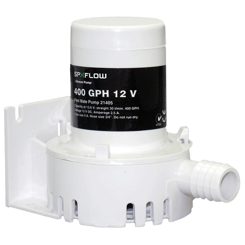 Johnson Pump 400 GPH 12V Bilge Pump - Barbed Port - Deckhand Marine Supply