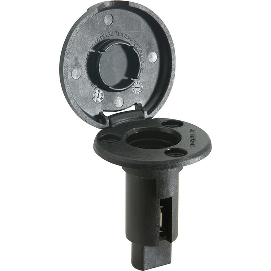 Attwood LightArmor Plug-In Base - 2 Pin - Black - Round - Deckhand Marine Supply