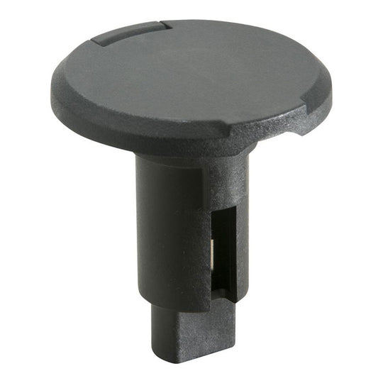 Attwood LightArmor Plug-In Base - 2 Pin - Black - Round - Deckhand Marine Supply