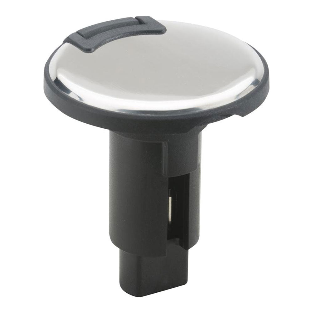 Attwood LightArmor Plug-In Base - 3 Pin - Stainless Steel - Round - Deckhand Marine Supply