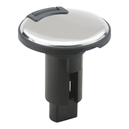 Attwood LightArmor Plug-In Base - 3 Pin - Stainless Steel - Round - Deckhand Marine Supply