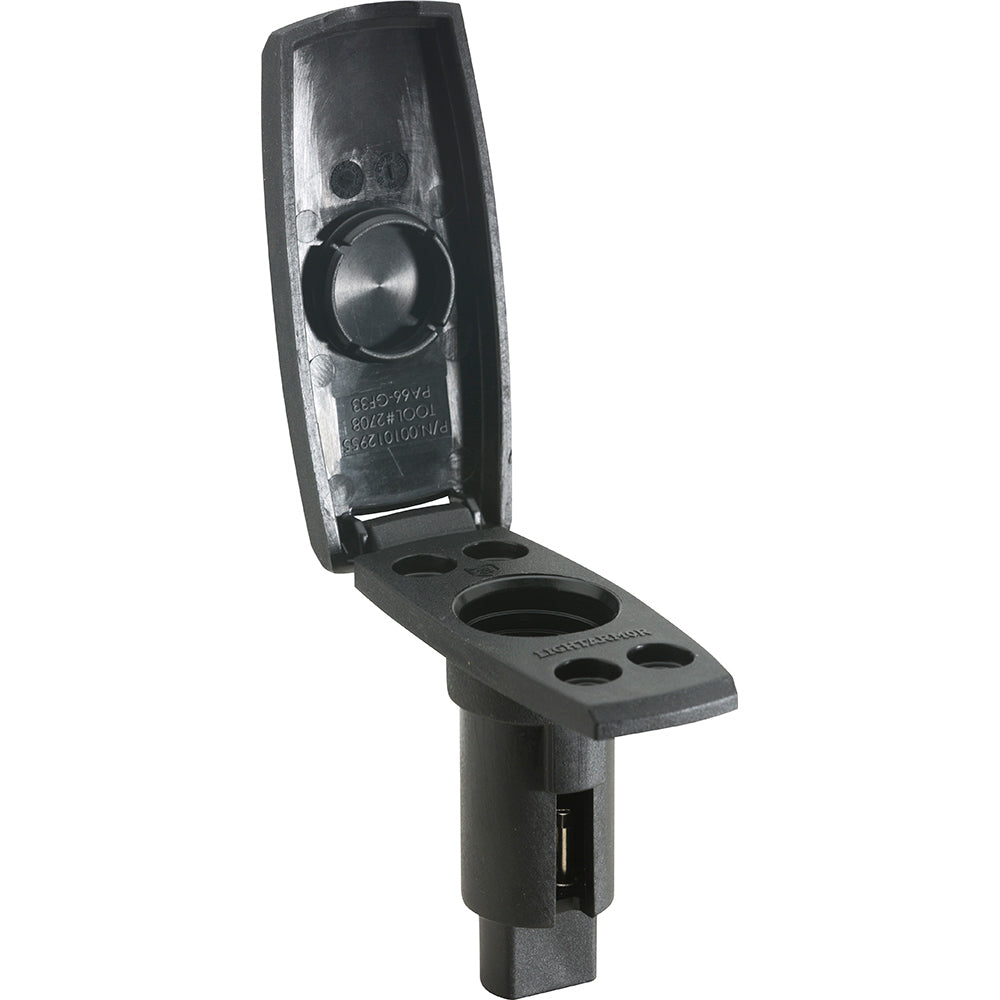 Attwood LightArmor Plug-In Base - 2 Pin - Black - Rectangle - Deckhand Marine Supply