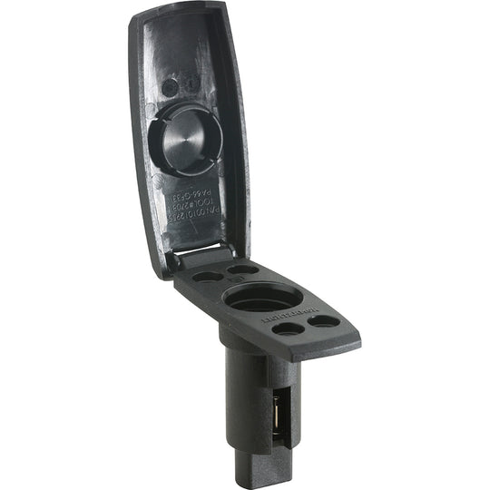 Attwood LightArmor Plug-In Base - 2 Pin - Black - Rectangle - Deckhand Marine Supply