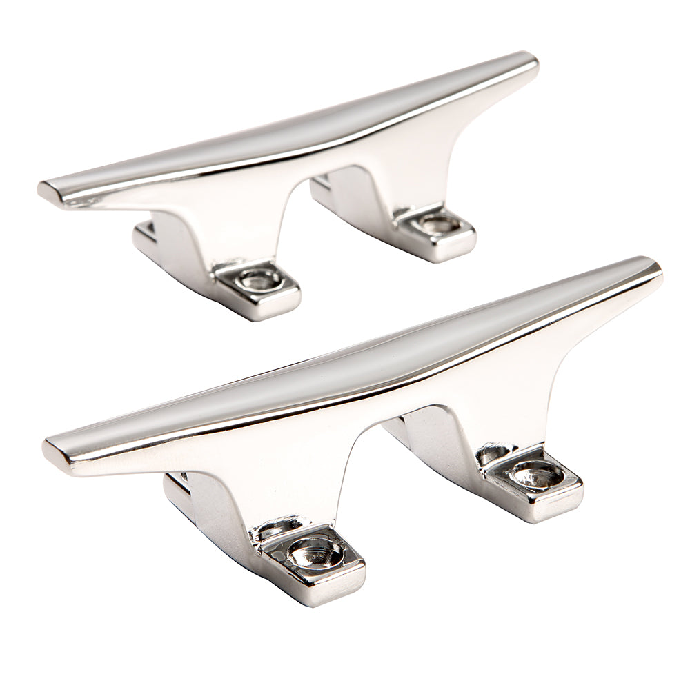 Attwood ZAMAK Chrome Plated Zinc Cleats - Pair - 4-1/2" - Deckhand Marine Supply
