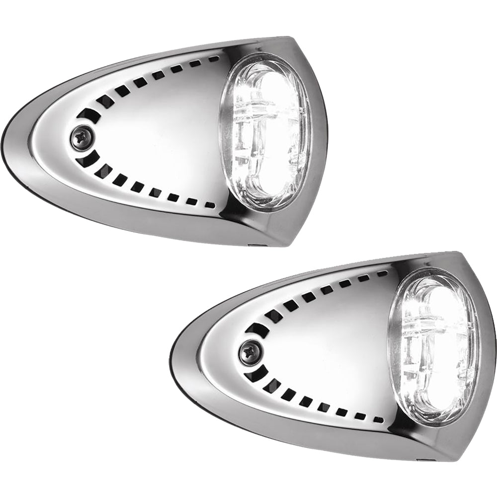 Attwood LED Docking Lights - Stainless Steel - White LED - Pair - Deckhand Marine Supply